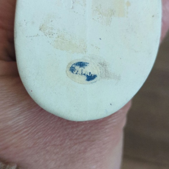 Vtg 3.75" Mini Lady Head Vase Mustard Yellow Hooded Scarf Japan Matching Dress - Picture 10 of 11